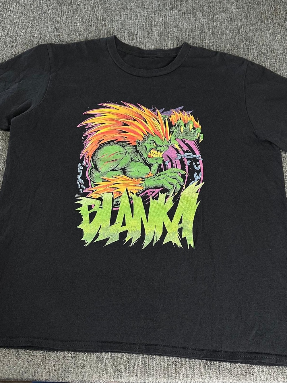 Rare Street Fighter Vintage Blanka Mens Unisex Large Shirt Gaming Graphic Tshirt